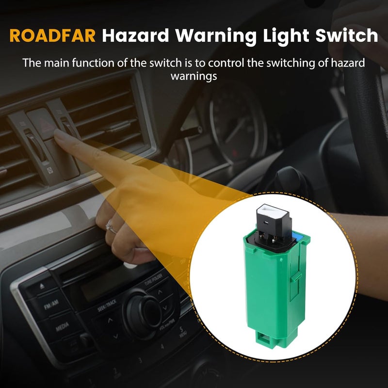ROADFAR OE 10359036 Front Hazard Warning Switch fits for Chevrolet Corvette 1997-2004 - Image 2